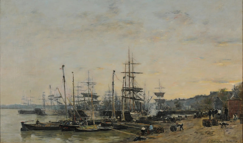 Havnen i Bordeaux, sett fra Chartrons-kaien - Eugène Boudin