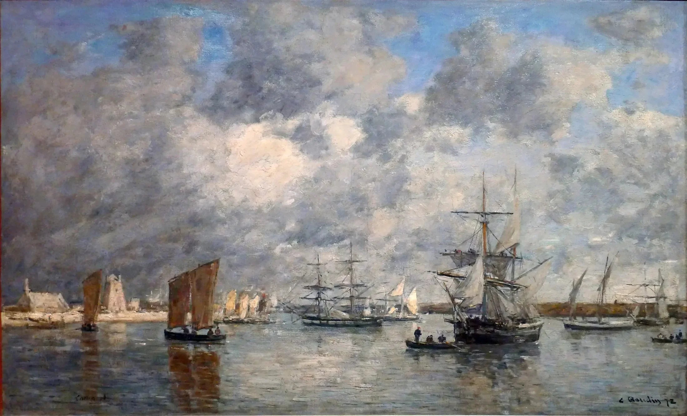 Le port de Camaret - Eugène Boudin image 1 reproduction d’œuvre d’art à l’huile