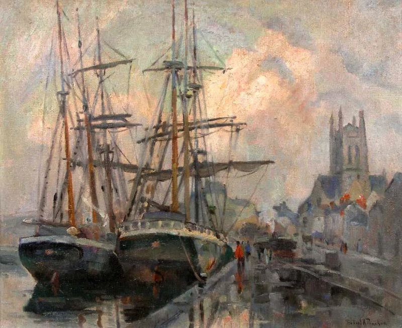 Fécamp havn - Robert Antoine Pinchon