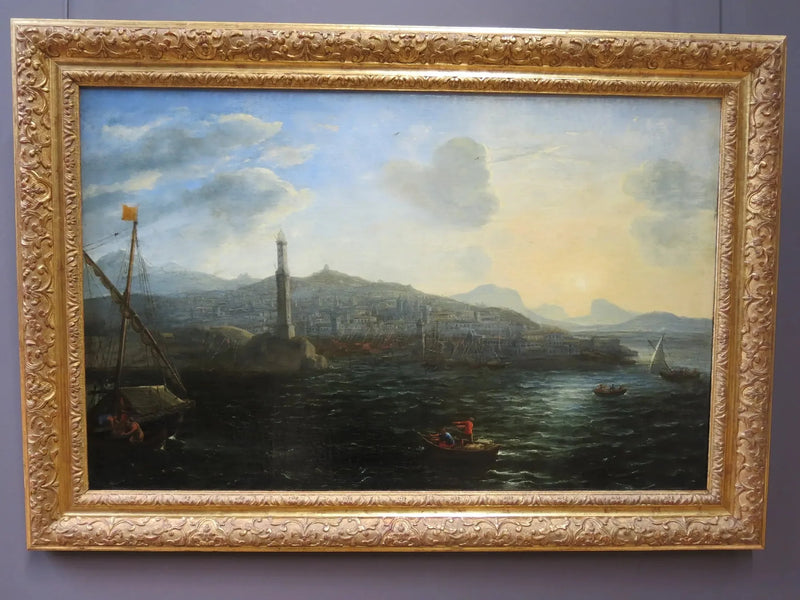 Havnen i Genova, sett fra sjøen - Claude Lorrain