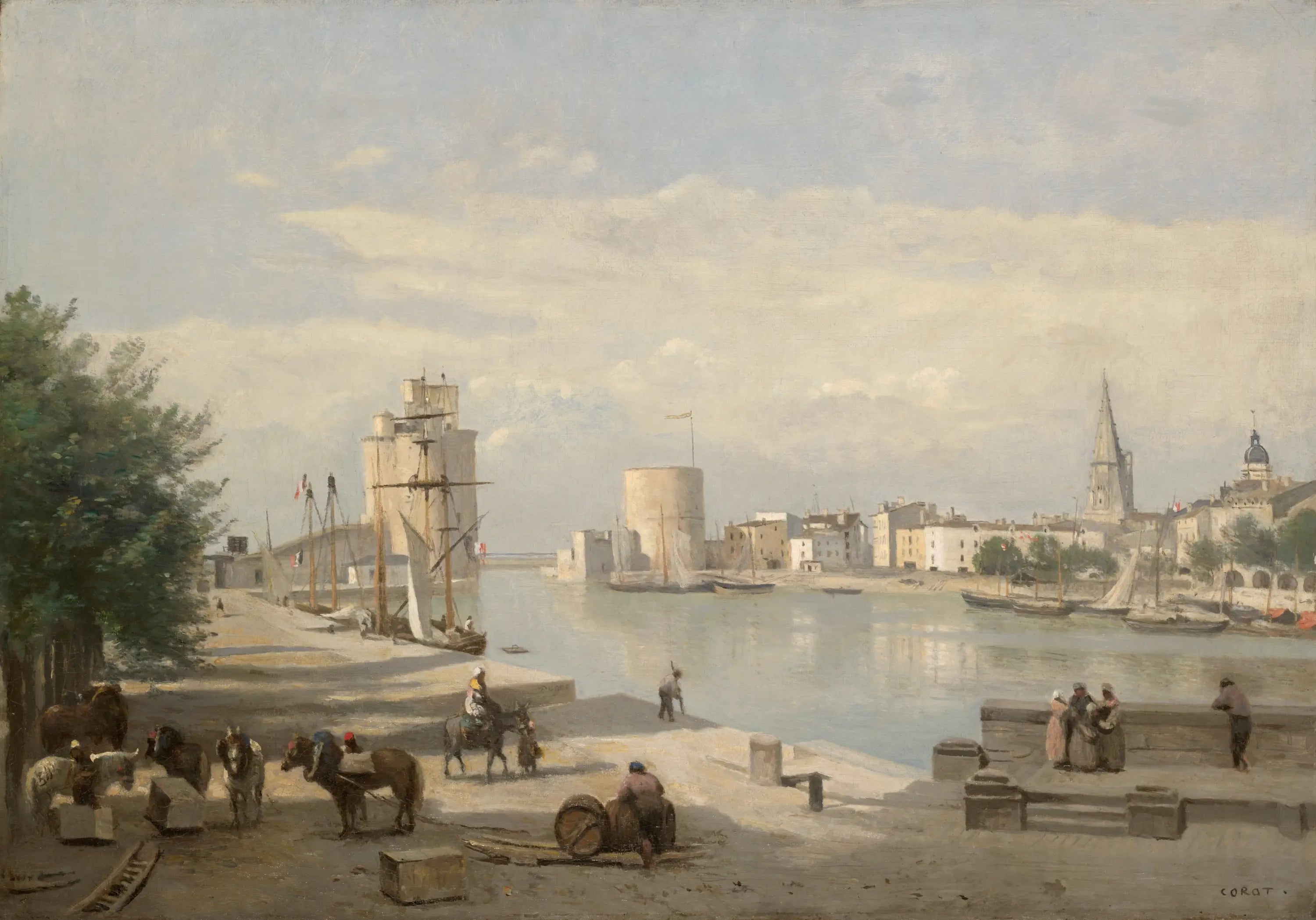 Le Port de La Rochelle - Jean-Baptiste Camille Corot - Alpha Reproduction