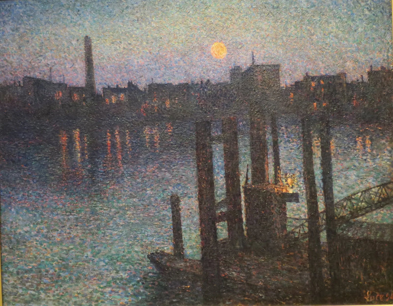 Londons havn, natt - Maximilien Luce