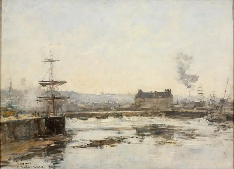 Trouville havn - Eugène Boudin