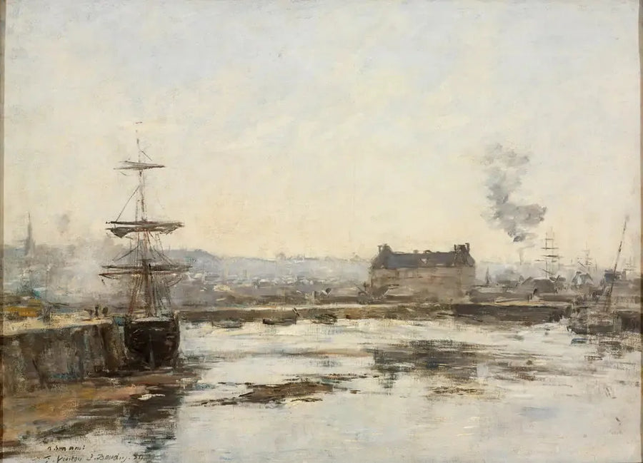 Trouville havn - Eugène Boudin