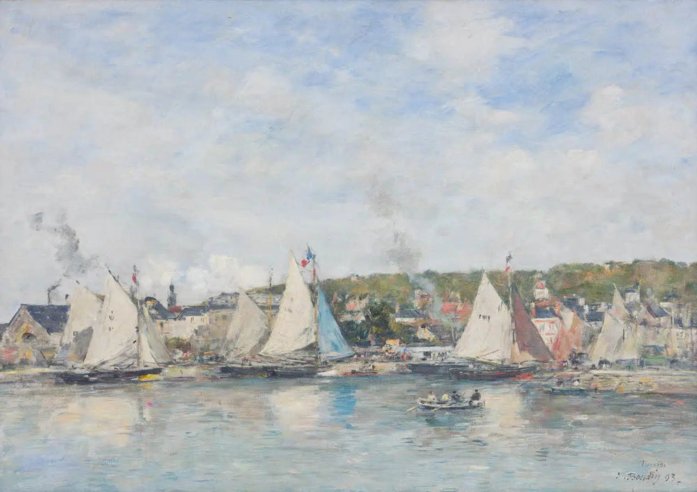 Le port de Trouville - Eugène Boudin image 1 reproduction réalisée par Alpha Reproduction