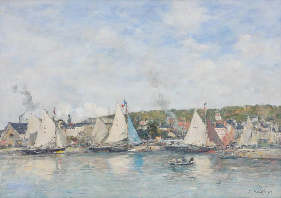 Trouville havn - Eugène Boudin