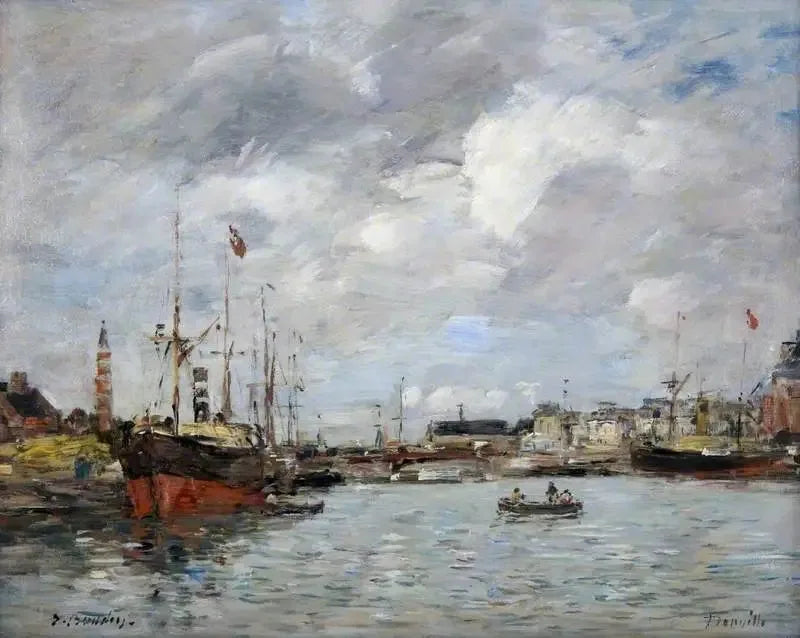 Trouville havn - Eugène Boudin