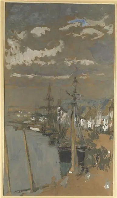 Den gråværte havnen - Édouard Vuillard