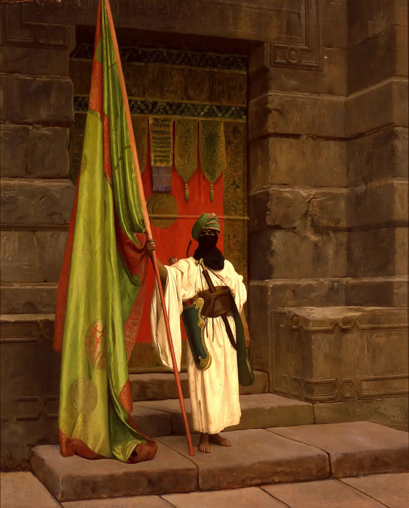 Den stående bæreren, som utfolder det hellige flagget - Jean-Léon Gérôme