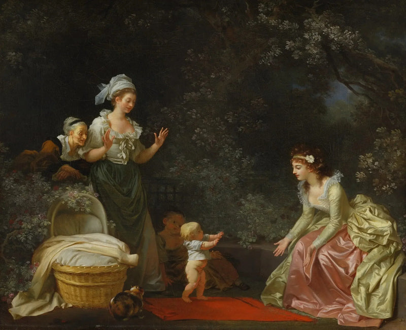 Barnets første skritt - Jean-Honoré Fragonard