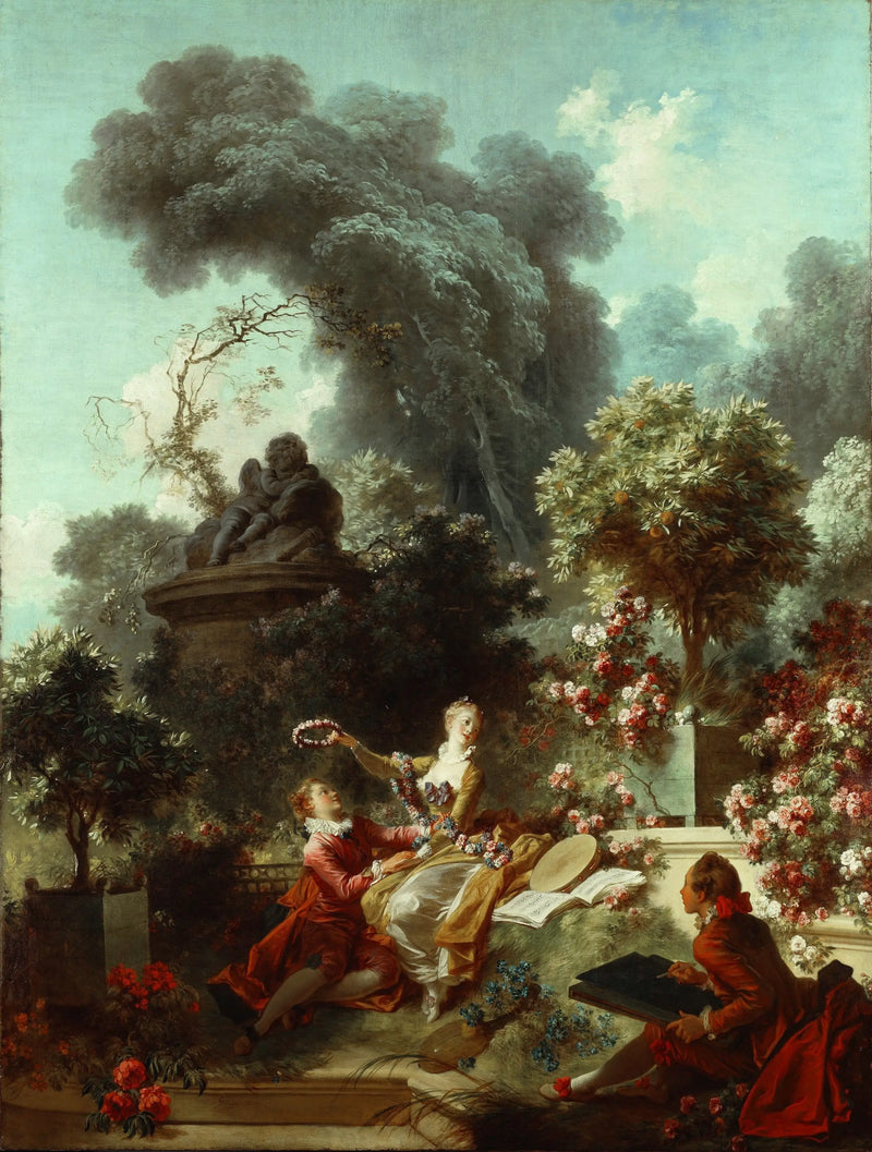 Kjærlighetens fremskritt: Den kronede elsker - Jean-Honoré Fragonard