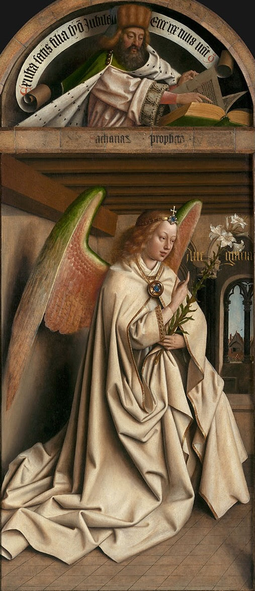 Profeten Zakarias; Annonseringsengelen - Hubert van Eyck