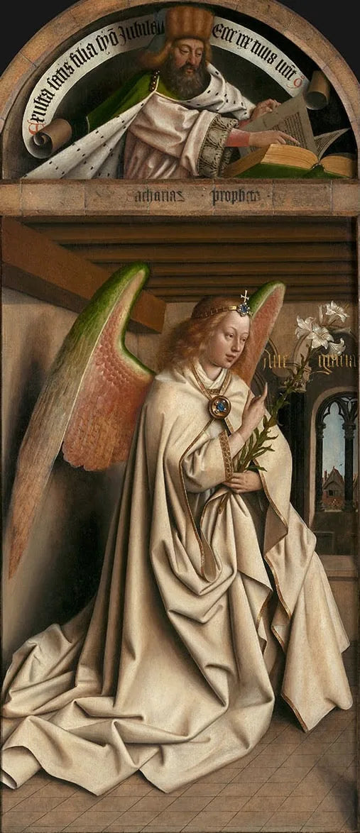 Profeten Zakarias; Annonseringsengelen - Hubert van Eyck