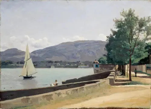 Kaiet ved Pâquis i Genève - Jean-Baptiste Camille Corot