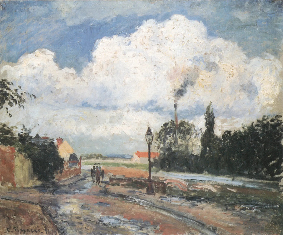 Pothuiskaia i Pontoise etter regnet - Camille Pissarro
