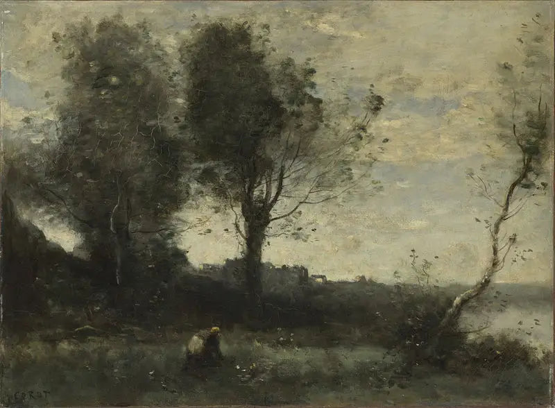 Le ramasseur de bois - Jean-Baptiste Camille Corot - Alpha Reproduction