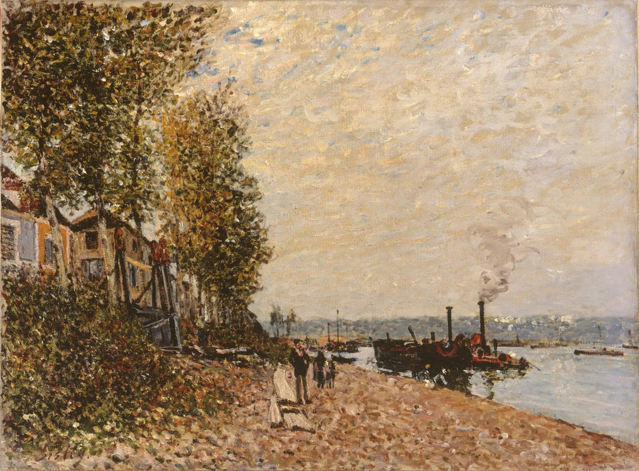 Slepebåten på Loing, Saint-Mammès - Alfred Sisley