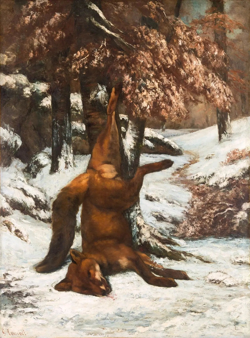 Den døde reven - Gustave Courbet