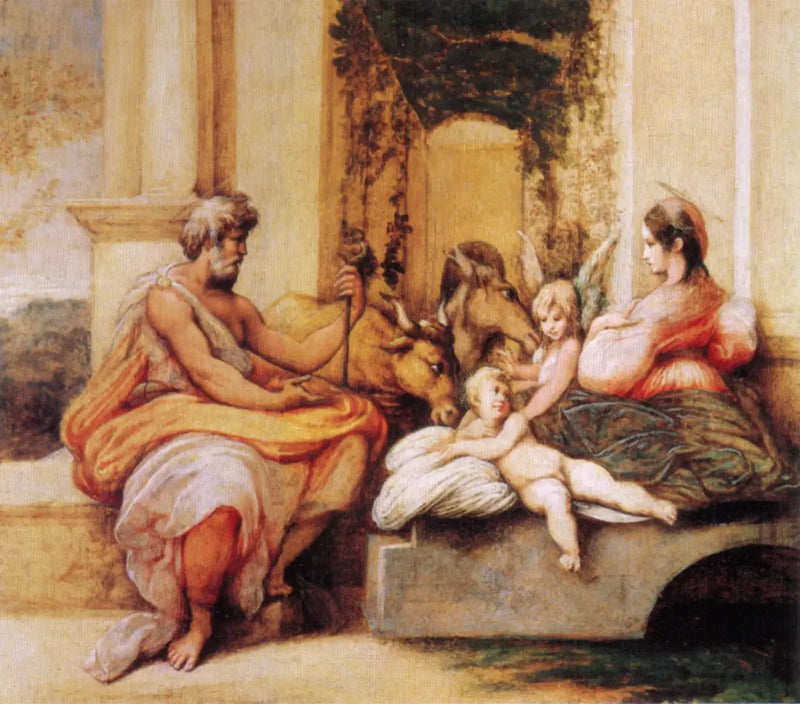 Hvile under flukten til Egypt - Parmigianino
