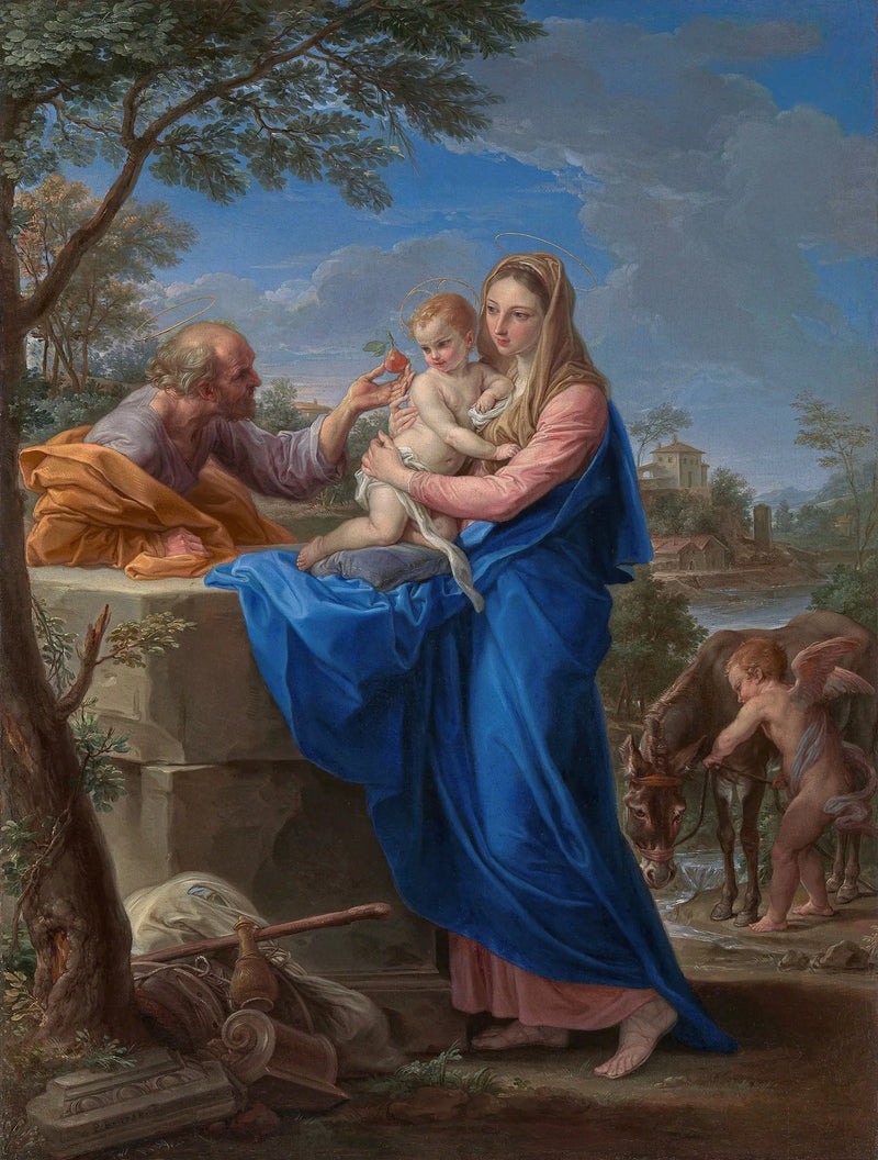 Hvile under flukten til Egypt - Pompeo Batoni