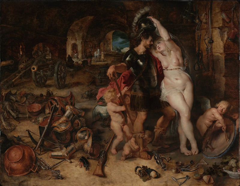 Krigens tilbakekomst: Mars demilitarisert av Venus - Peter Paul Rubens