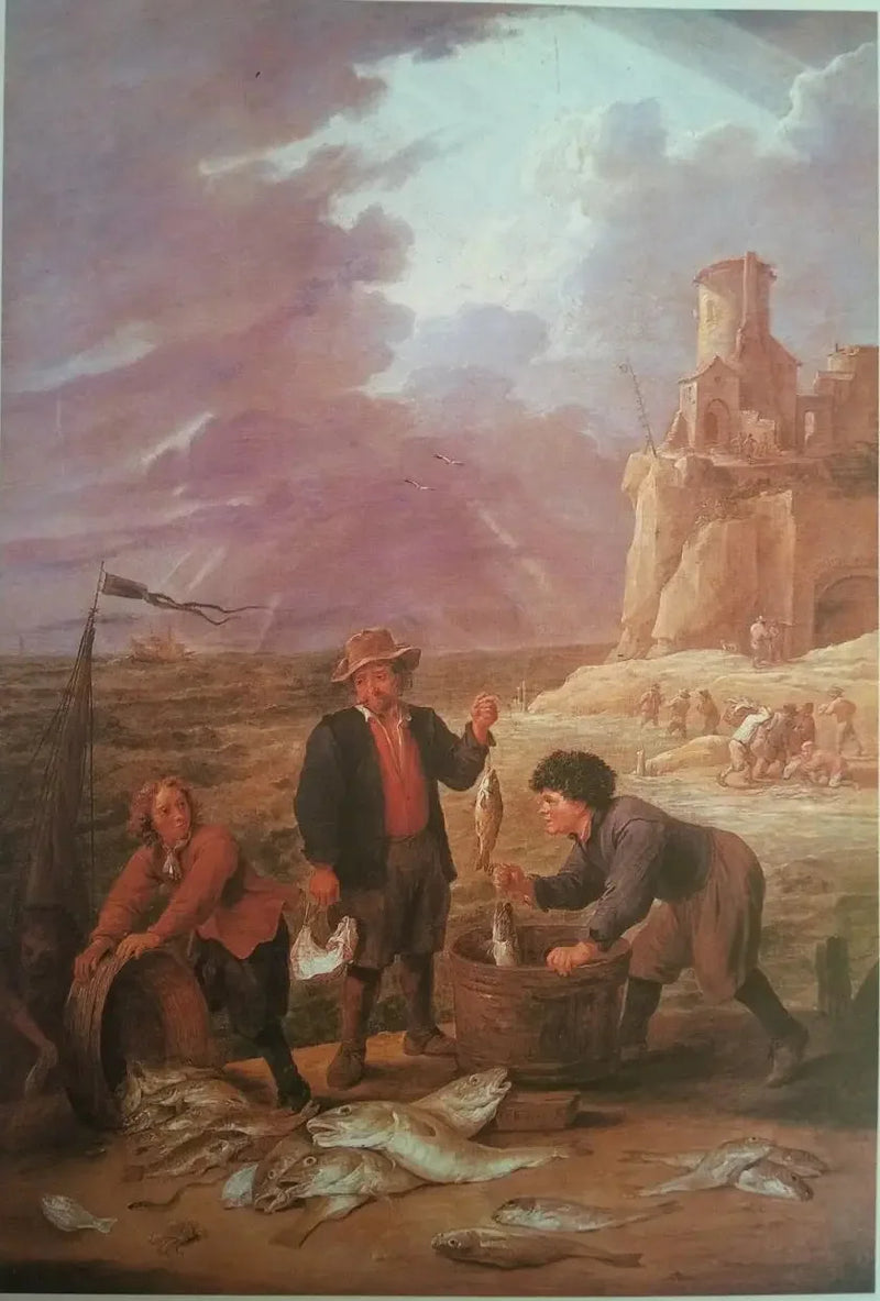 Fiskernes tilbakekomst med fangsten deres - David Teniers den Yngre

Source:
Le retour des pêcheurs avec leurs prises - David Teniers le Jeune