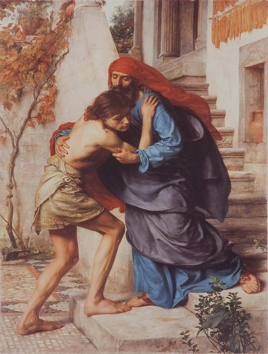 Den bortkomne sønnens hjemkomst - Edward Poynter

Source:
Le retour du fils prodigue - Edward Poynter