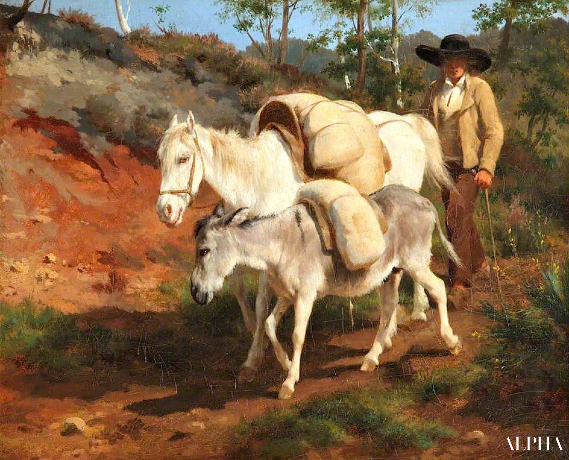 Returen fra møllen - Rosa Bonheur - Høykvalitets reproduksjoner av malerier og bilder
