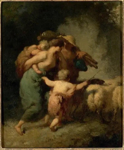 Flokken vender tilbake - Jean-François Millet