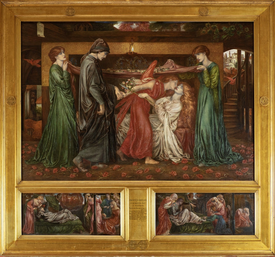 Dantes drøm på dødsdagen til Beatrice - Dante Gabriel Rossetti