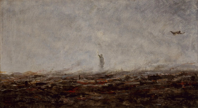 Drømmen: Paris brent, september 1870 - Jean-Baptiste Camille Corot