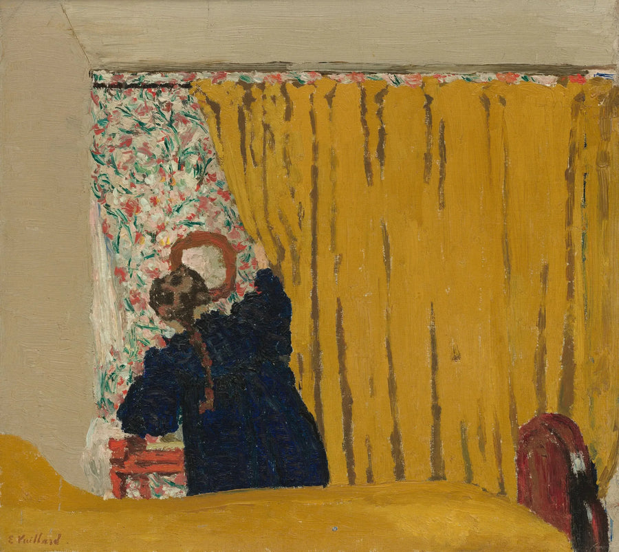 Den gule gardinen - Édouard Vuillard