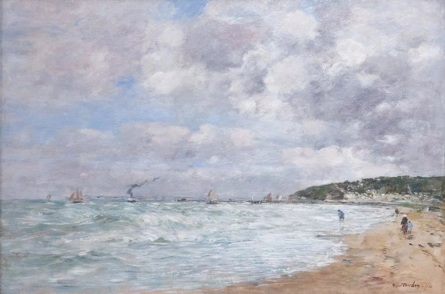 Stranden i Trouville - Eugène Boudin