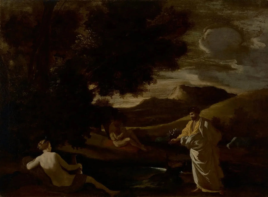 Kongen Midas forvandler en eikestamme til gull - Nicolas Poussin