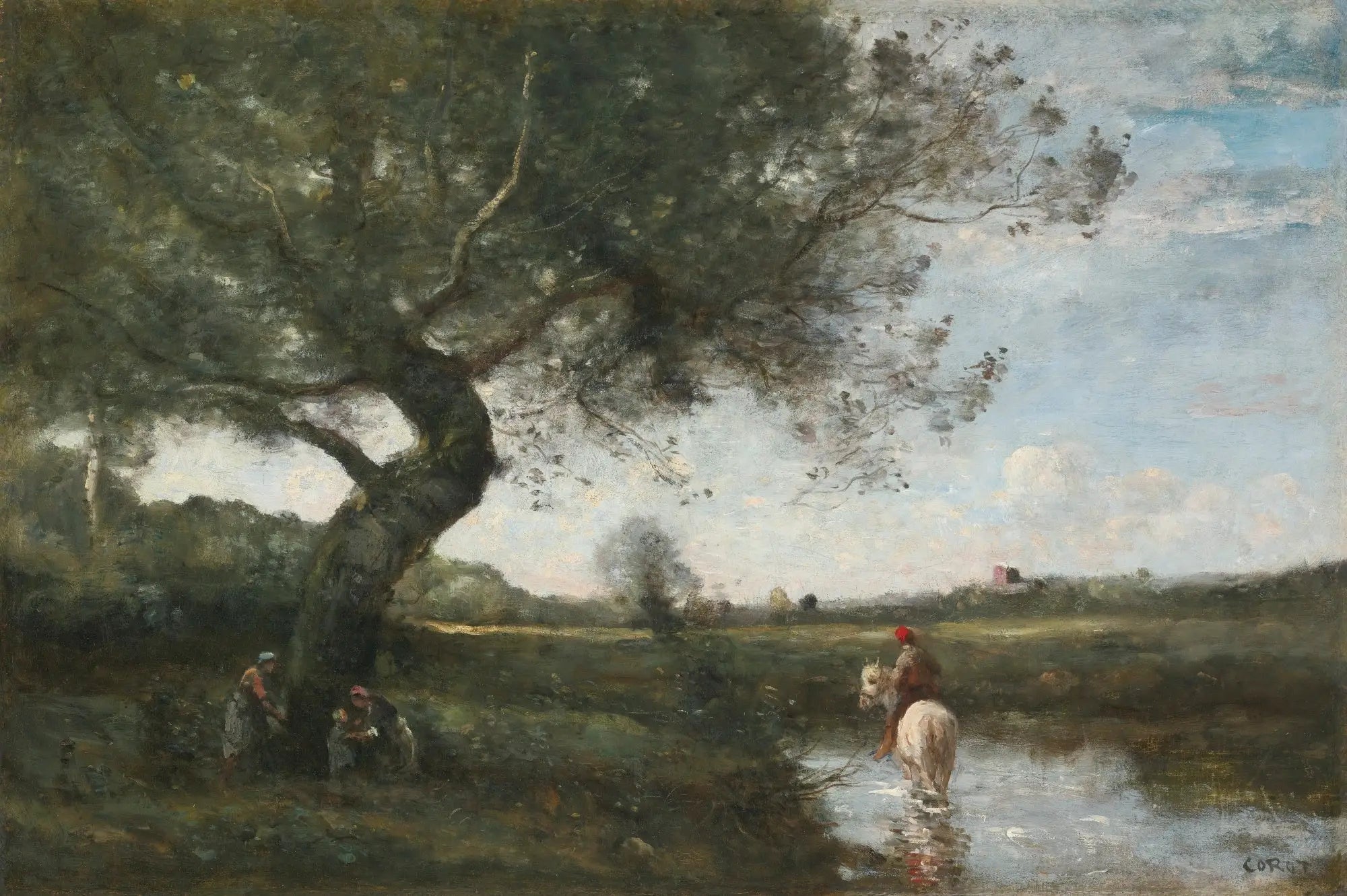 Le Ruisseau au cheval blanc - Jean-Baptiste Camille Corot - Alpha Reproduction