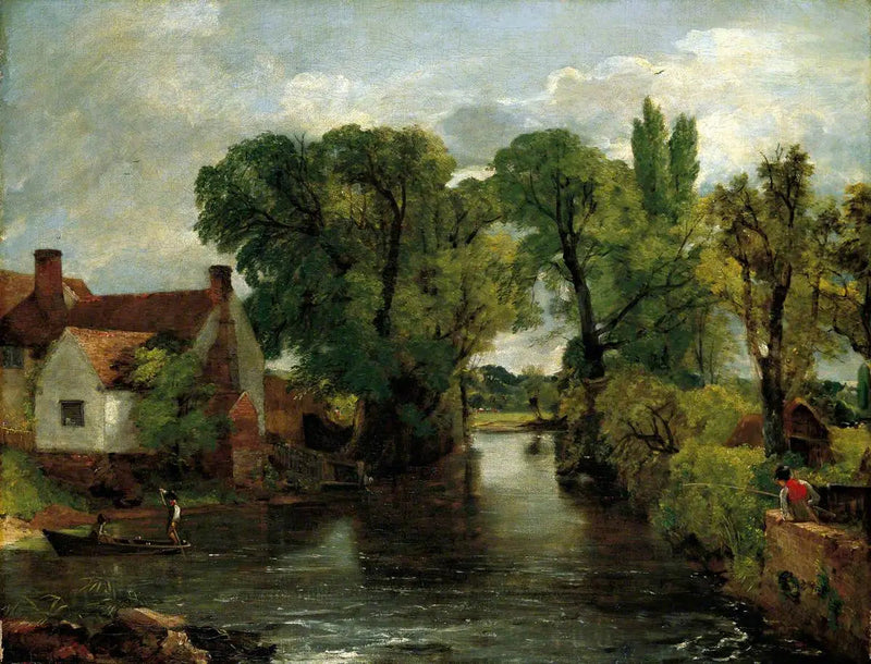 Bekken ved mølla, Willy Lott-huset - John Constable