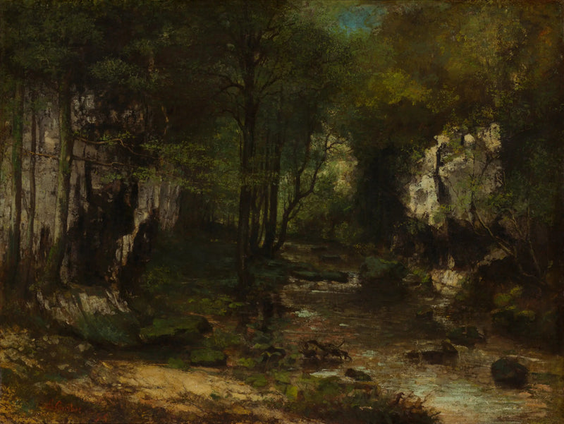 Elv (Elv fra Puits-Noir; Loue-dalen) - Gustave Courbet