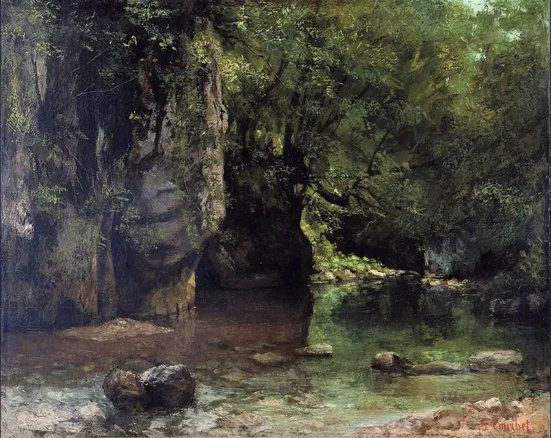 Den Skyggefulle Bekken ved Den Sorte Brønn - Gustave Courbet