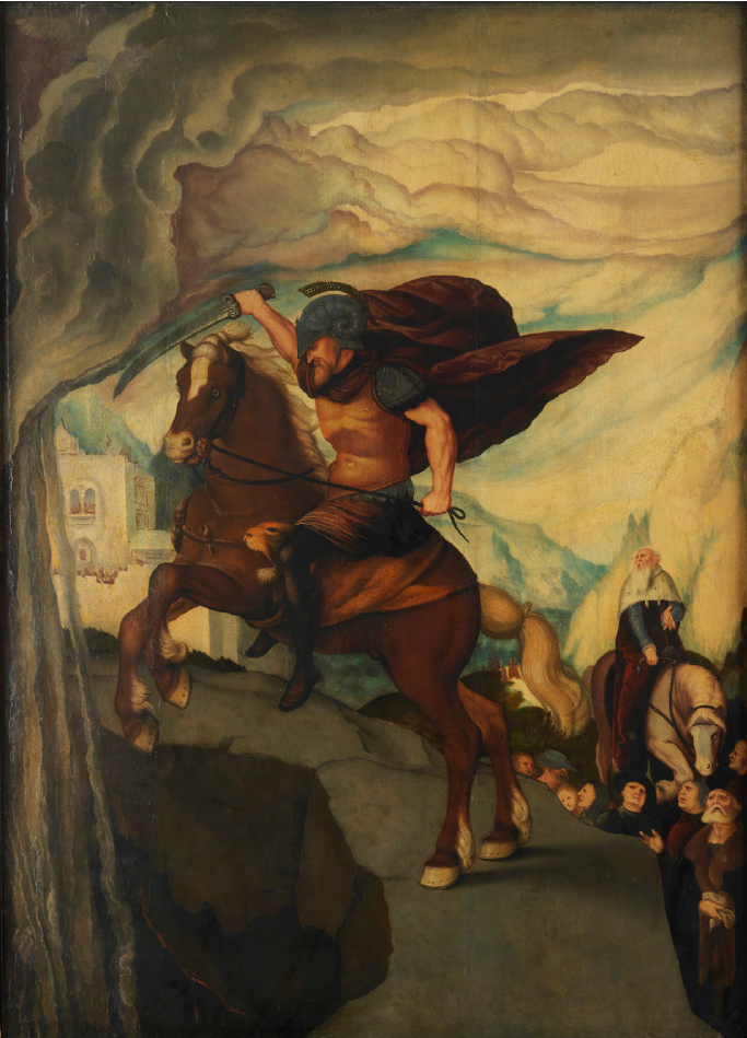 Selvofferen til Marcus Curtius - Hans Baldung Grien