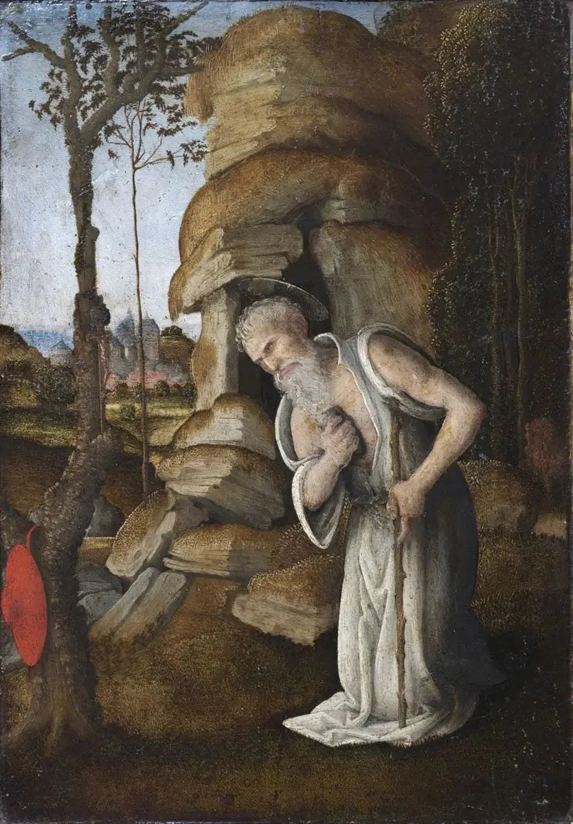 Den fromme Sankt Jerome i ørkenen - Filippino Lippi