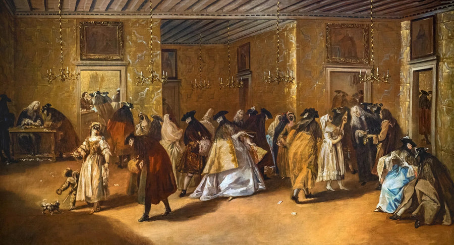 Den private salongen (casino) i Dandolo-palasset ved San Moisè - Francesco Guardi