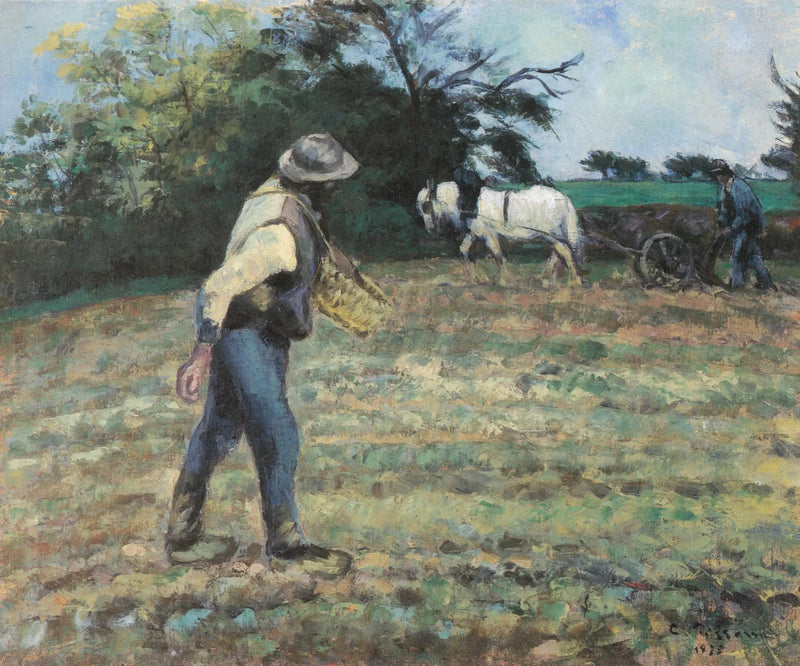 Såreren og Plogen, Montfoucault - Camille Pissarro