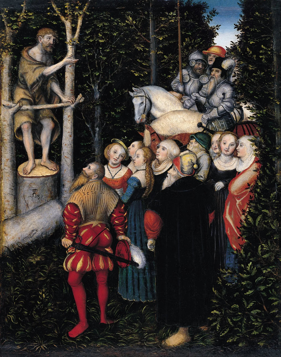 Prekenen til Johannes Døperen - Lucas Cranach den eldre