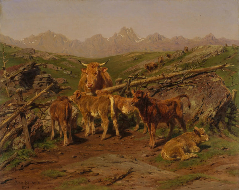 Avvenning av kalver - Rosa Bonheur