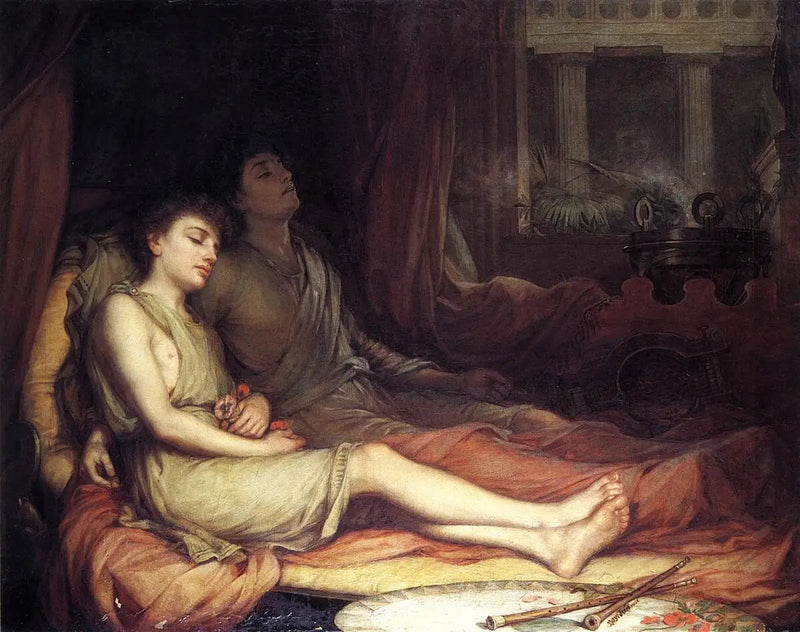 Søvnen og døden til hans halvbror - John William Waterhouse