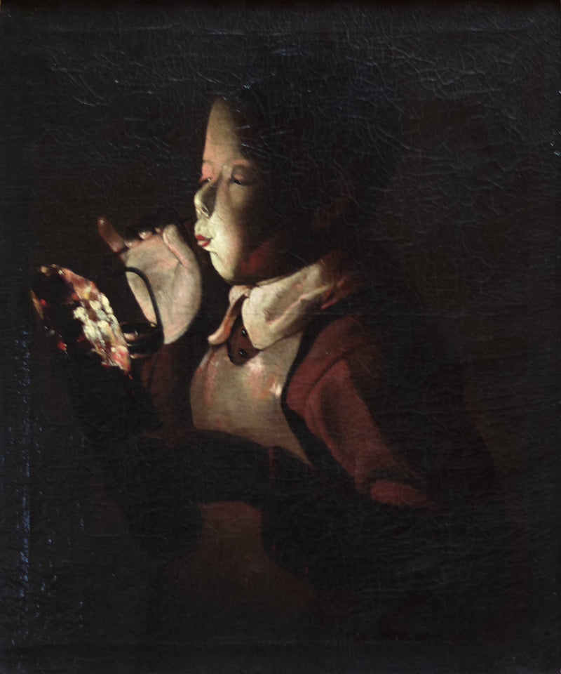Luftblåseren med lampe - Georges de La Tour