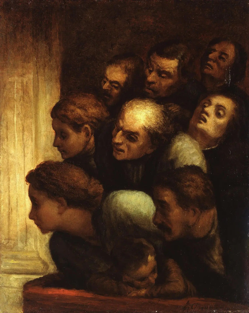Den gratis forestillingen - Honoré Daumier