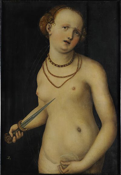 Selvdestruksjonen til Lucretia - Lucas Cranach den eldre