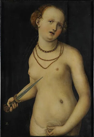 Selvdestruksjonen til Lucretia - Lucas Cranach den eldre