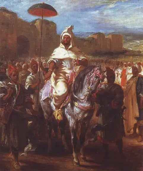 Sultan av Marokko omgitt av sin vakt - Eugène Delacroix